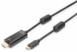 ASSMANN Digitus AK-300330-020-S video átalakító kábel 2 M USB C-típus DisplayPort Fekete (AK-300330-020-S) (AK-300330-020-S)