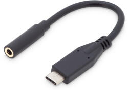 ASSMANN Digitus AK-300321-002-S mobiltelefon kábel Fekete 0, 2 M USB C 3.5mm (AK-300321-002-S) (AK-300321-002-S)