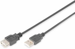 ASSMANN Digitus AK-300202-050-S USB kábel 5 M USB 2.0 USB A Fekete (AK-300202-050-S) (AK-300202-050-S)