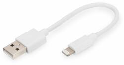 ASSMANN USB-A to lightning MFI C89, 0.15M Data and charging cable, white, 5V, 2.4A (DB-600106-001-W) (DB-600106-001-W)