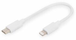 ASSMANN Type C to lightning MFI C94, 0.15M Data and charging cable, white, 5V, 3A (DB-600109-001-W)