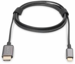 ASSMANN USB-C - HDMI Adapter, 1.8 m 4K/30Hz, black, metal housing (DA-70821)