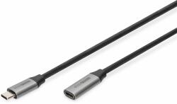 ASSMANN USB-C/M to USB-C/F PD60W Gen1 USB3.0 Extension Cable 0.5m 4K@60Hz (DB-300230-005-S)