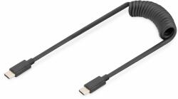 ASSMANN USB - Type C to USB - Type C Spring cable, TPU USB 2.0, PD60W Max; 1m (AK-300431-006-S)