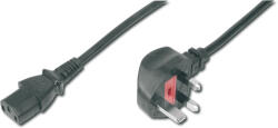 ASSMANN AK-440107-018-S cabluri de alimentare Negru 1, 8 m BS 1363 IEC C13 (AK-440107-018-S)