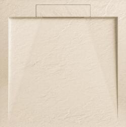 AREZZO design design STONE pala hatású öntött márvány zuhanytálca, 90x90 cm-es, beige (2 doboz) (AR-DYT099LBG)