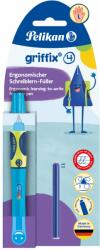 Pelikan Stilou GRIFFIX pentru stangaci, Penita L, Blister, Neon fresh blue (820370)