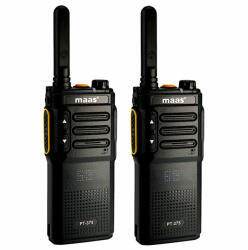 MAAS Set Statii Radio Portabile Profesionale MAAS PT-375, PMR446MHz, Programabile, 2300mAh
