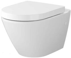 Cersanit Mesto perem nélküli ovális fali WC lecsapódságátlós duroplast ülőkével (83-S701-791)