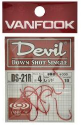 Vanfook Carlige VANFOOK DS-21R Down Shot Single, Nr. 4, 10buc/plic (4949146023732)