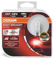 OSRAM Set 2 Becuri 12V H7 55 W Night Breaker Silver +100% Osram (CO64210NBS-HCB)