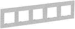 Legrand Niloé Step 5-ös keret, csiszolt alumínium (863895) (863895)