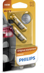 Philips Set 2 Becuri 12V H6W Bax9S (Blister) Vision Philips (CO12036B2)