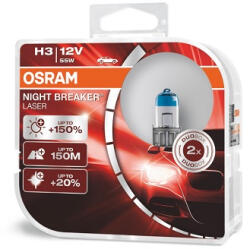 OSRAM Set 2 Becuri 12V H3 55 W Night Breaker Laser Nextgen +150% Osram (CO64151NL-HCB)