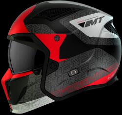 MT Helmets Cască de motocicletă MT Streetfighter SV Totem B15 negru-gri-alb-roșu (MT13279951152)