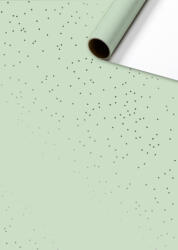  Stewo tekercses csomagolópapír (70x150 cm) halványzöld, ezüst pöttyös (4) (2528537343)