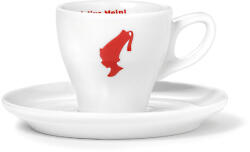 Julius Meinl fehér porcelán csésze csészealjjal Melange 105 ml-hez