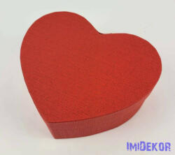  Szív papírdoboz 18x16x8 cm - Bordás Piros
