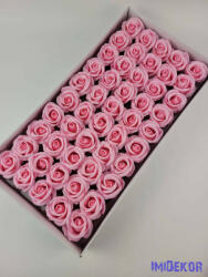  Szappanrózsa fej 50 db/doboz Beauty 6x5, 5 cm - Közép Rózsaszín