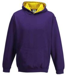 Just Hoods Hanorac copii Just Hoods Varsity, Purple/Sun Yellow (awjh003jpu/sye)