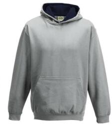 Just Hoods Hanorac copii Just Hoods Varsity, Heather Grey/French Navy (awjh003jhgr/fnv)