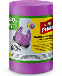 FINO Saci menajeri parfumati, cu manere, 60 L, 60 buc