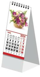 Calendar de birou 2024, 7, 5x15cm, motive flori (CB-051)