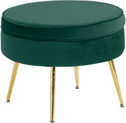 Mobikon Taburet catifea verde smarald crom auriu Noblin 51x41 cm (0000293842)