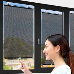 HOME & MARKER® Napellenző árnyékoló roló, tapadókrongos ablak roló, egyszerű belső árnyékolás, 40x60 cm-es ablak árnyékoló | SUNGUARD