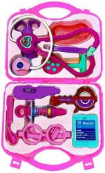Teno Set Trusa Medicala Asistenta Doctor Teno®, joc de rol, 11 accesorii si cutie penntru depozitare, 37.5 x 21 cm, roz deschis