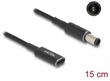 Delock 60032 Laptop töltőkábel adapterkábel USB Type-C anya - HP 7, 4 x 5, 0 mm apa 15 cm (60032)