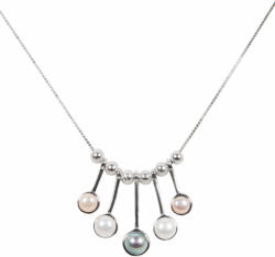 JwL Luxury Pearls Colier din argint drăguț cu perle reale JL0459 (lanț, pandantiv)