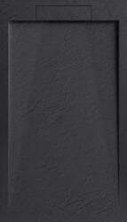 AREZZO design design STONE pala hatású öntött márvány zuhanytálca, 120x90 cm-es, fekete (2 doboz) (AR-DYT129LB)