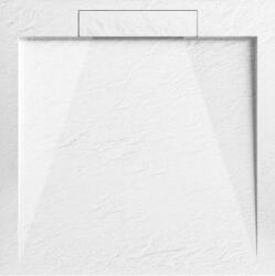 AREZZO design design STONE pala hatású öntött márvány zuhanytálca, 90x90 cm-es, fehér (2 doboz) (AR-DYT099LW)