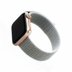 FIXED Nylon Strap for Apple Watch 42/44/45mm, white-gray (FIXNST-434-WHGR)