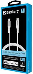 Sandberg USB-C PD la Lightning MFI 1m alb 136-25 (136-25)