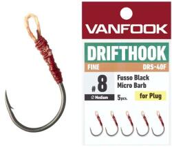 Vanfook Carlige VANFOOK DRS-40F Drifthook Fine Wire nr. 8, 5buc/plic (4949146038682)