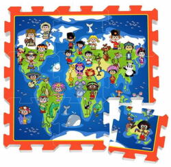  Stamp Hab puzzle MATA A világ gyermekei térkép ZA3149