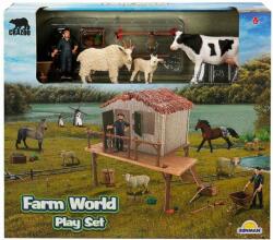 Crazoo Set figurine, Crazoo, Animale de la ferma, Vaca, Tap si Ied