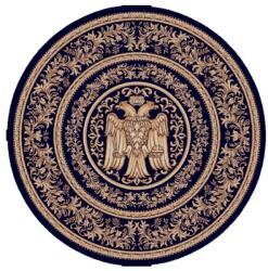 Delta Carpet Covor Bisericesc Rotund, 67 cm x 67 cm, Albastru, Model Lotos (LOTUS-15032-810-O-067067)