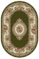 Delta Carpet Covor Oval, 100 x 200 cm, Verde / Crem, Model Floral Lotos (LOTUS-571-310-O-12)
