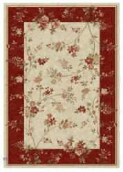 Delta Carpet Covor Dreptunghiular, 100 x 300 cm, Crem / Rosu, Model Flori Lotos (LOTUS-551-120-13)