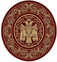 Delta Carpet Covor Bisericesc Rotund, 100 cm x 100 cm, Rosu, Model Lotos (LOTUS-15032-210-O-11) Covor
