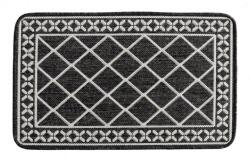 Delta Carpet Covor Dreptunghiular pentru Usa de Intrare, Negru, 50 x 80 cm, Antiderapant, Model Flex Romburi (X-19640-80-0508)