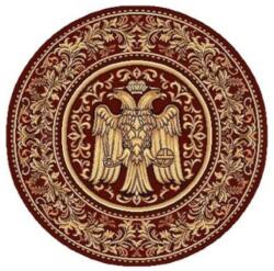 Delta Carpet Covor Bisericesc Rotund, 250 cm x 250 cm, Rosu, Model Lotos (LOTUS-15032-210-O-2525) Covor