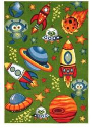 Delta Carpet Covor pentru Copii, 120 cm x 170 cm, Verde, Model Kolibri Cosmos (KOLIBRI-11200-130-1217)