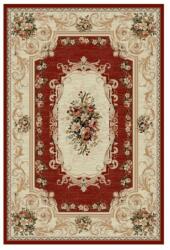 Delta Carpet Covor Oval, 100 x 200 cm, Rosu / Crem, Model Lotos (LOTUS-535-210-O-12)