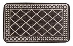 Delta Carpet Covor Dreptunghiular pentru Usa de Intrare, Maro, 50 x 80 cm, Antiderapant, Model Flex Romburi (X-19640-91-0508) Pres