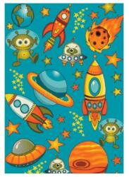 Delta Carpet Covor pentru Copii, 80 cm x 150 cm, Albastru, Model Kolibri Cosmos (KOLIBRI-11200-140-0815)