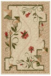 Delta Carpet Covor Dreptunghiular, 100 x 200 cm, Crem / Bej, Model Flori Lotos (LOTUS-587-116-12)